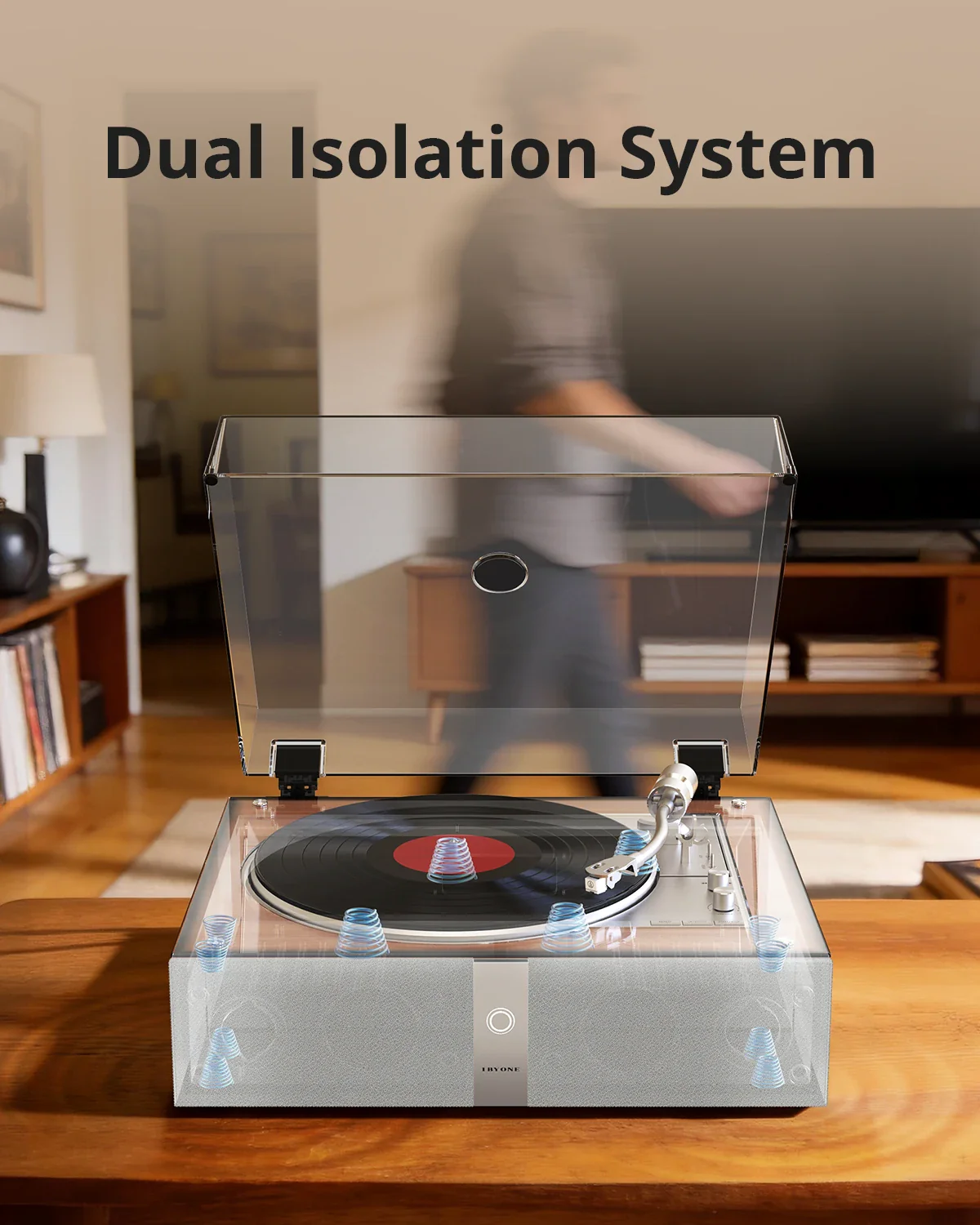 AT02 Automatic Vinyl Record Player with Built-In Speaker - Image 5